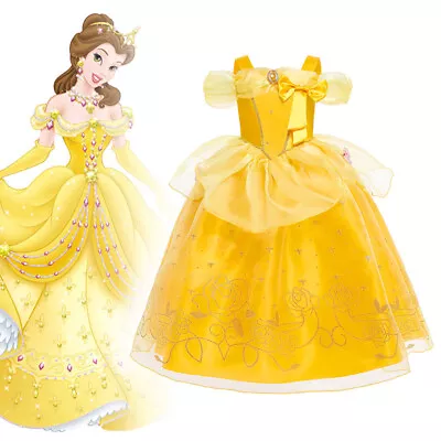 Buy Beast Princess Dress Up Girls Costume Beauty And The Belle Clothing Fancy Party • 17.58£