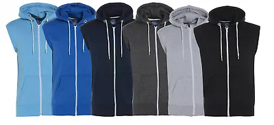 Buy New Mens Plain Sleeveless Fleece Hooded Top Jacket Waistcoat Body Warmer Gilet • 8.99£