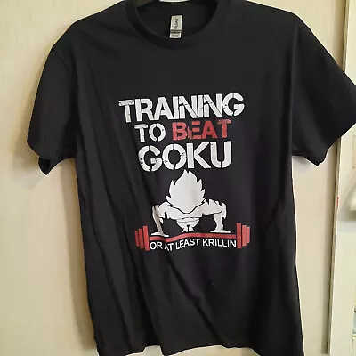 Buy DBZ Training To Beat Goku Or At Least Krillin Men's Black M T-Shirt • 14.99£