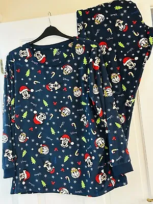 Buy Ladies Disney Mickey Mouse And Friends Character Pyjamas Set Uk Size 22-24 Great • 5.50£