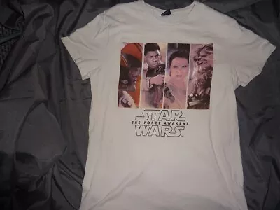 Buy Star Wars  The Force Awakens  Official Cotton T- Shirt Size M With Free Uk Post • 7.99£
