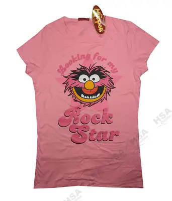 Buy The Muppets Animal Character Girls Ladies Pink Tshirt Cartoon Christmas Gift • 8.99£