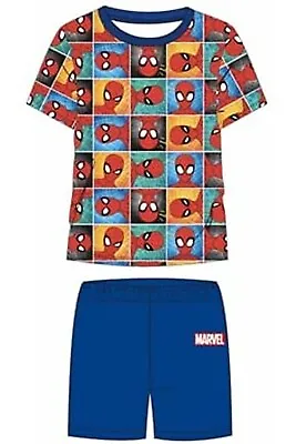 Buy Marvel Spiderman Boys Pyjamas, Short Sleeve Boys Pyjama • 9.49£