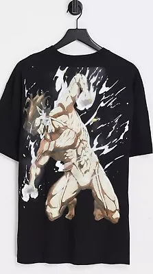 Buy Bershka X Attack Of The Titans, Aot Xxs Oversized, Small T-shirt Print In Black • 14.95£