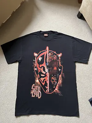 Buy Star Wars Episode 1 Darth Maul Graphic T-Shirt 90's Vintage Size L Black • 100£