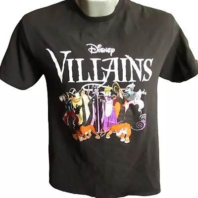 Buy Disney Villains T Shirt Adult Medium Black Delta Ursula Jafar Maleficent Cruella • 9.11£
