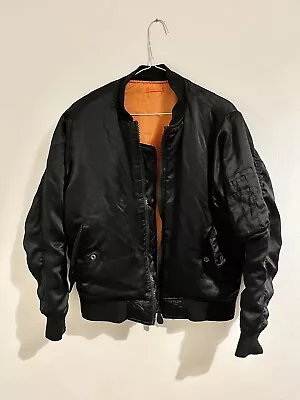 Buy Urban Outfitters Black & Orange Bomber Jacket UK S • 33£
