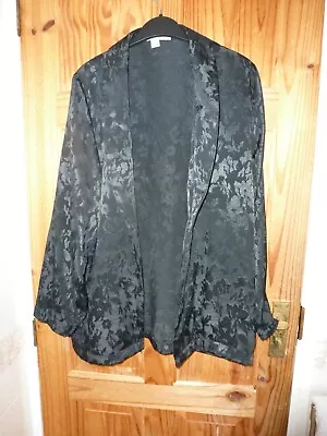 Buy Principles  Black M   Jacket        Unlined  - Open Front -  Floral Pattern • 5.50£