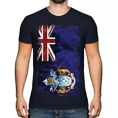 Buy Tristan Da Cunha Grunge Flag Mens T-shirt Tee Top Gift Shirt Clothing Jersey • 12.95£