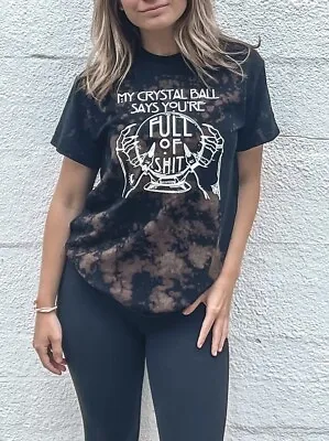 Buy Black Acid  “My Crystal Ball Says You’re Full Of Sh*t” Tee Small • 7.69£