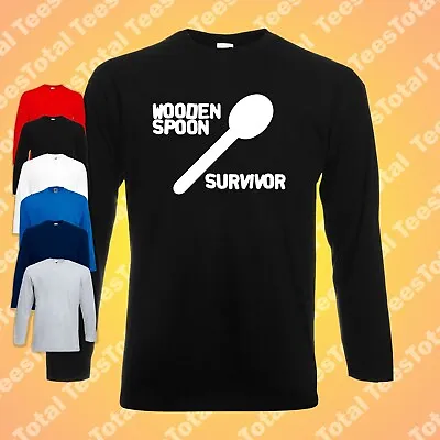 Buy Wooden Spoon Survivor Long Sleeve T-Shirt |  Funny Gift Party  • 18.99£