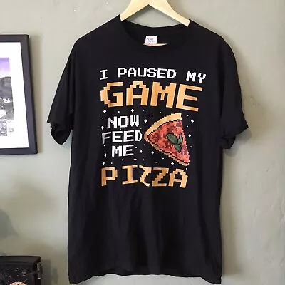 Buy FEED ME PIZZA Gaming Mens Funny T-Shirts Novelty T Shirt Clothing Tee Joke Large • 6.99£