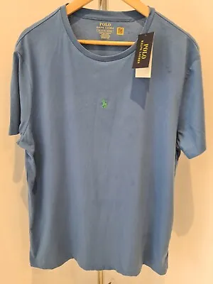 Buy Polo Ralph Lauren T Shirt Blue Classic Slim Fit Size XL  • 19.99£