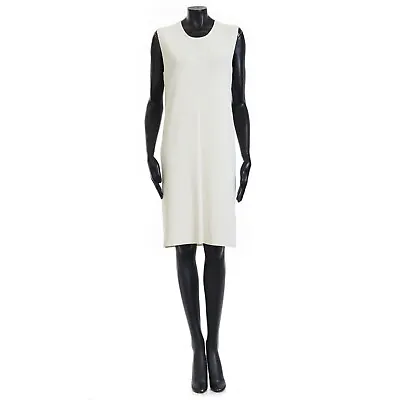 Buy CELINE 990$ Off White Sleeveless Shift Dress - Soft Viscose, Unlined • 544.66£