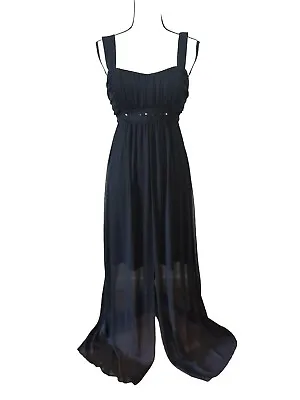 Buy Vintage 90s Y2k Dress Fairy Goth Grunge Mesh Overlay Size 8  • 51.96£