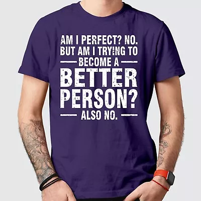 Buy Am I Perfect No Printed New Year Sarcastic T Shirt Birthday Gift Humor T Shirt • 11.49£