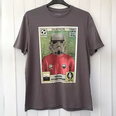 Buy Mens T-shirt Galacticos Original Stormtrooper Football TU Size Large Grey • 9.50£