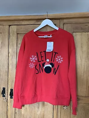 Buy NEXT Disney Christmas Red Sweatshirt Mickey Size M BNWT • 13£