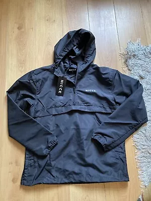 Buy Nicce Mens Large Size Black Hooded Core O/H Cagoule Lightweight Jacket New • 19.99£