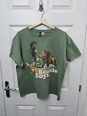 Buy H & M Divided Beastie Boys  Green T Shirt Size M  • 65£