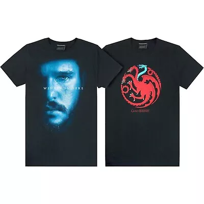 Buy Game Of Thrones Mens Ice And Fire Dragons Jon Snow T-Shirt (Pack Of 2) NS7291 • 24.65£