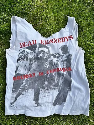 Buy Dead Kennedys Tour Cut Off Vest T Shirt Music Punk Festival Wear Crop Cut Down • 9.99£