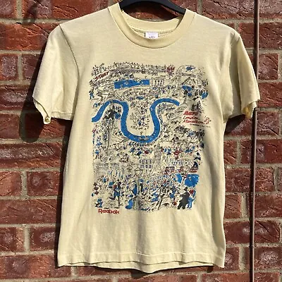 Buy 1988 Mars Marathon London Reebok Brand Vintage Promo T-Shirt Single Stitch M • 39.99£