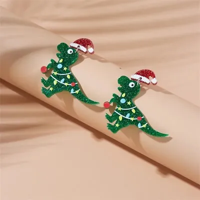 Buy Christmas Dinosaur Tree Santa Xmas Earrings Ear Ring Jewellery Fashion Novelty • 4.29£