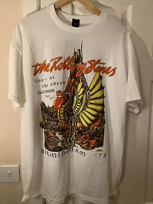 Buy Rolling Stones Birmingham Odeon 1973 Dragon River Island T Shirt BNWT White XL • 9.99£