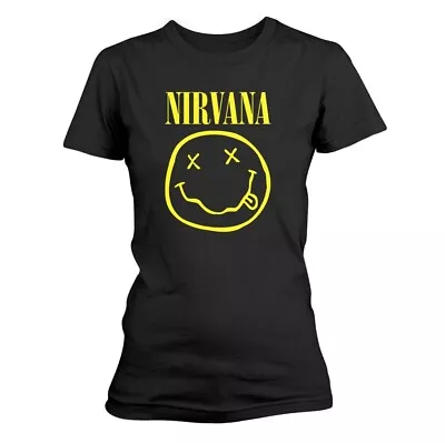 Buy Nirvana - Smiley Logo (NEW LADIES T-SHIRT ) • 17.20£