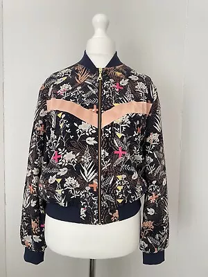 Buy Sophie Darling Multicolour Handmade Silk Bomber Jacket Size M • 245£