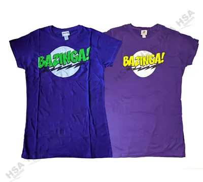 Buy Bazinga The Big Bang Theory Ladies  Girls Tshirts Funny TV Comedy Christmas Gift • 7.99£