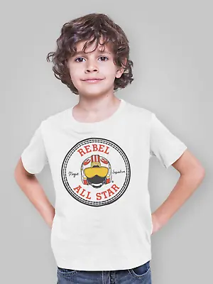 Buy Rebel All Star T-Shirt Star Wars Boys Girls Movie Retro Tee Children Tee Kids • 6.99£