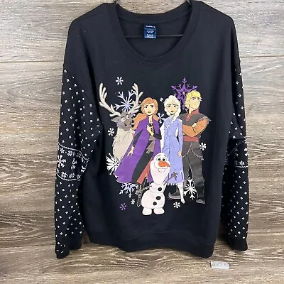 Buy Disney Frozen 2 Girls Youth Light Up Black Pullover Winter Christmas Sweater XL • 12.67£