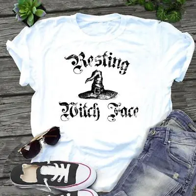 Buy Resting Witch Face T Shirt - Halloween T Shirt - %100 Premium Cotton • 12.95£