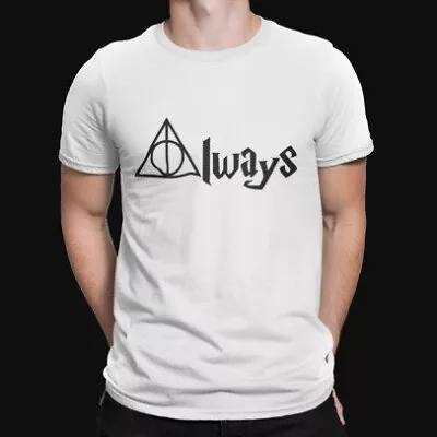 Buy Harry Potter Always T-Shirt - Deathly Hallows - Film -Hogwarts - Sci Fi - Retro • 9.59£