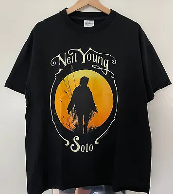 Buy Vintage Neil Young Solo 1992 Tour T-shirt Size XL Brockum Single Stitch USA • 75£