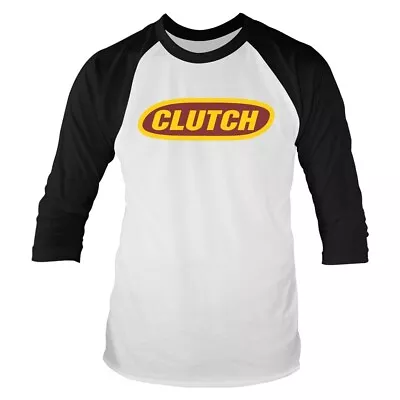 Buy Clutch - Classic Logo (Whte/Black) (NEW MENS 3/4 SLEEVED BASEBALL T-SHIRT ) • 15.55£