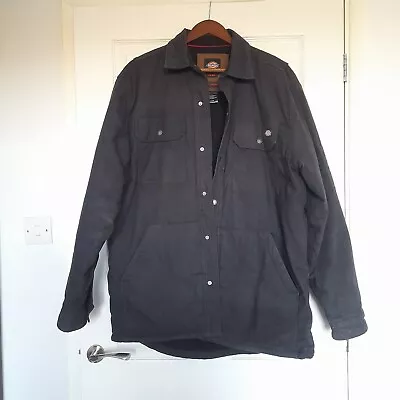 Buy Dickies Outerwear Flex Work Shirt Jacket Water Repelling Fleece Lined - Black • 65£