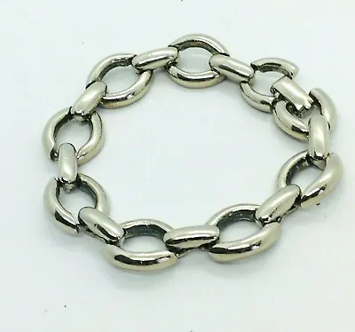 Buy Unisex Silver Tone Heavy Chain Link Bracelet Retro Costume Jewellery  • 8.80£
