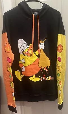 Buy NWT Our Universe Disney Donald Duck Halloween Colorblock Men's Pullover Hoodie M • 42.48£