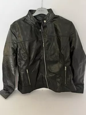 Buy Men's Leather Jacket, XXXL, Short, Black, New • 99£