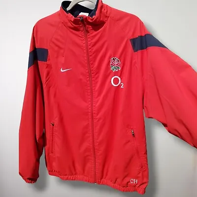 Buy Nike England Tracksuit Jacket Rugby Union Red Players Training  Large 2005 2007 • 9.69£