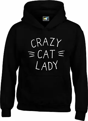 Buy Crazy Cat Lady Hoodie Kitten Lover Top Funny Fashion Hoody Womens Gift Idea • 17.99£