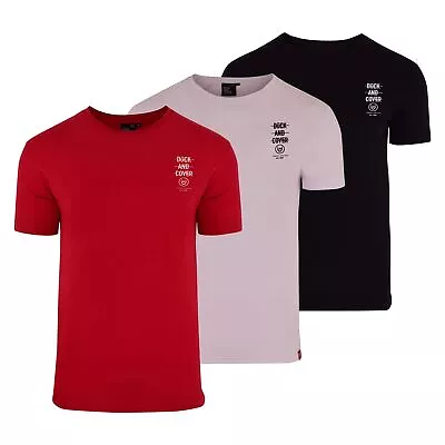 Buy Duck And Cover Branded Mens Signature Logo Designer Short Sleeved T-Shirt Top • 12.99£