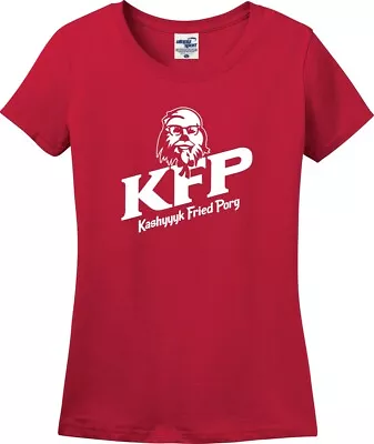 Buy KFP Kashyyyk Fried Porg Funny Missy Fit Ladies T-Shirt (S-3X) • 21.13£