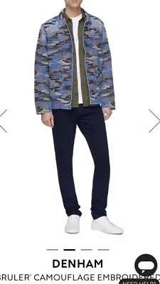 Buy Denham 'bruler' Camouflage Embroidered Denim Jacket Rrp $385 • 330£