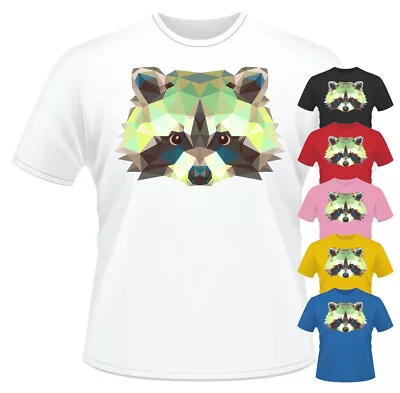 Buy Childrens T Shirt, Raccoon Head Triangle, Ideal Gift Or Present. • 8.99£