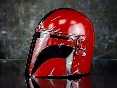 Buy Star Wars Series The Mandalorian Black & Red Wearable Helmet Collectible Armor • 89.62£