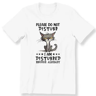 Buy Please Do Not Disturb Grumpy Cat Men's Ladies T-shirt Funny Cat Lovers Tee • 12.99£